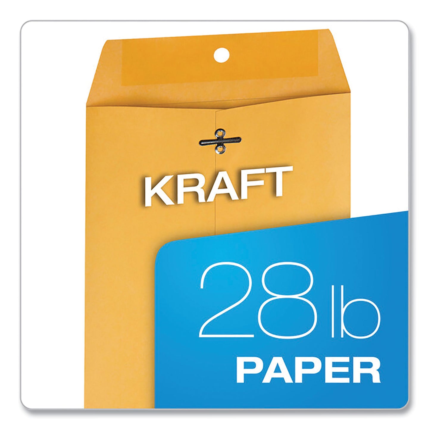 Quality Park Clasp Envelope, 28 lb Bond Weight Kraft, #63, Square Flap, Clasp/Gummed Closure, 6.5 x 9.5, Brown Kraft, 100/Box (37863)