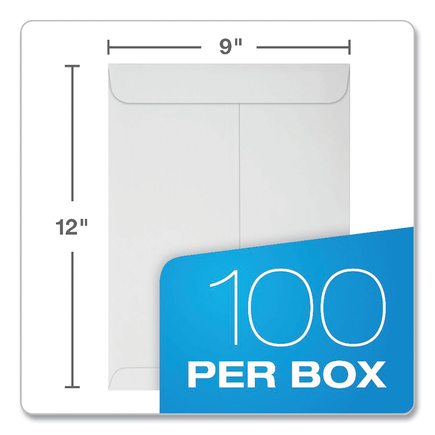 Quality Park Redi-Strip Catalog Envelope, #10 1/2, Cheese Blade Flap, Redi-Strip Adhesive Closure, 9 x 12, White, 100/Box (44582)
