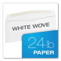 Quality Park Business Envelope, #10, Commercial Flap, Side Seam, Gummed Closure, 24 lb Bond Weight Paper, 4.13 x 9.5, White, 500/Box (90020)
