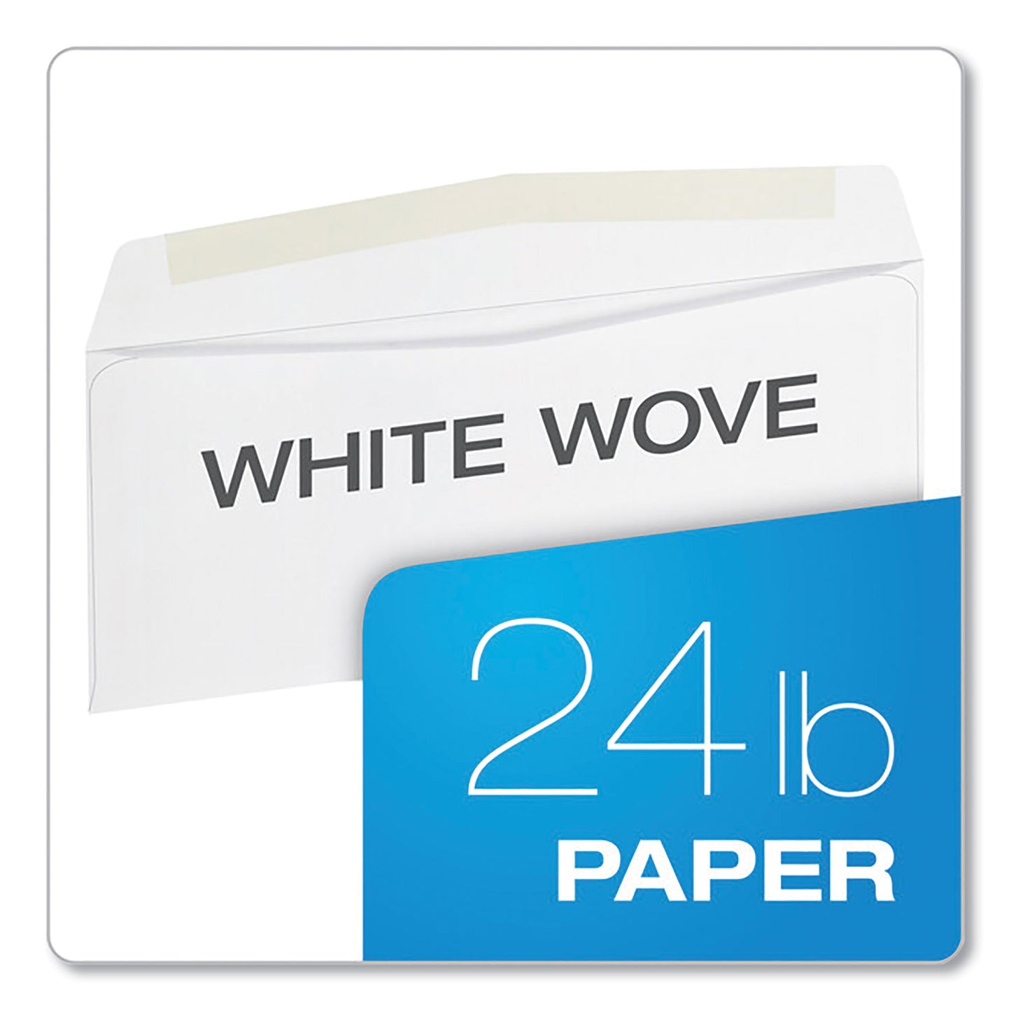Quality Park Business Envelope, #10, Commercial Flap, Side Seam, Gummed Closure, 24 lb Bond Weight Paper, 4.13 x 9.5, White, 500/Box (90020)
