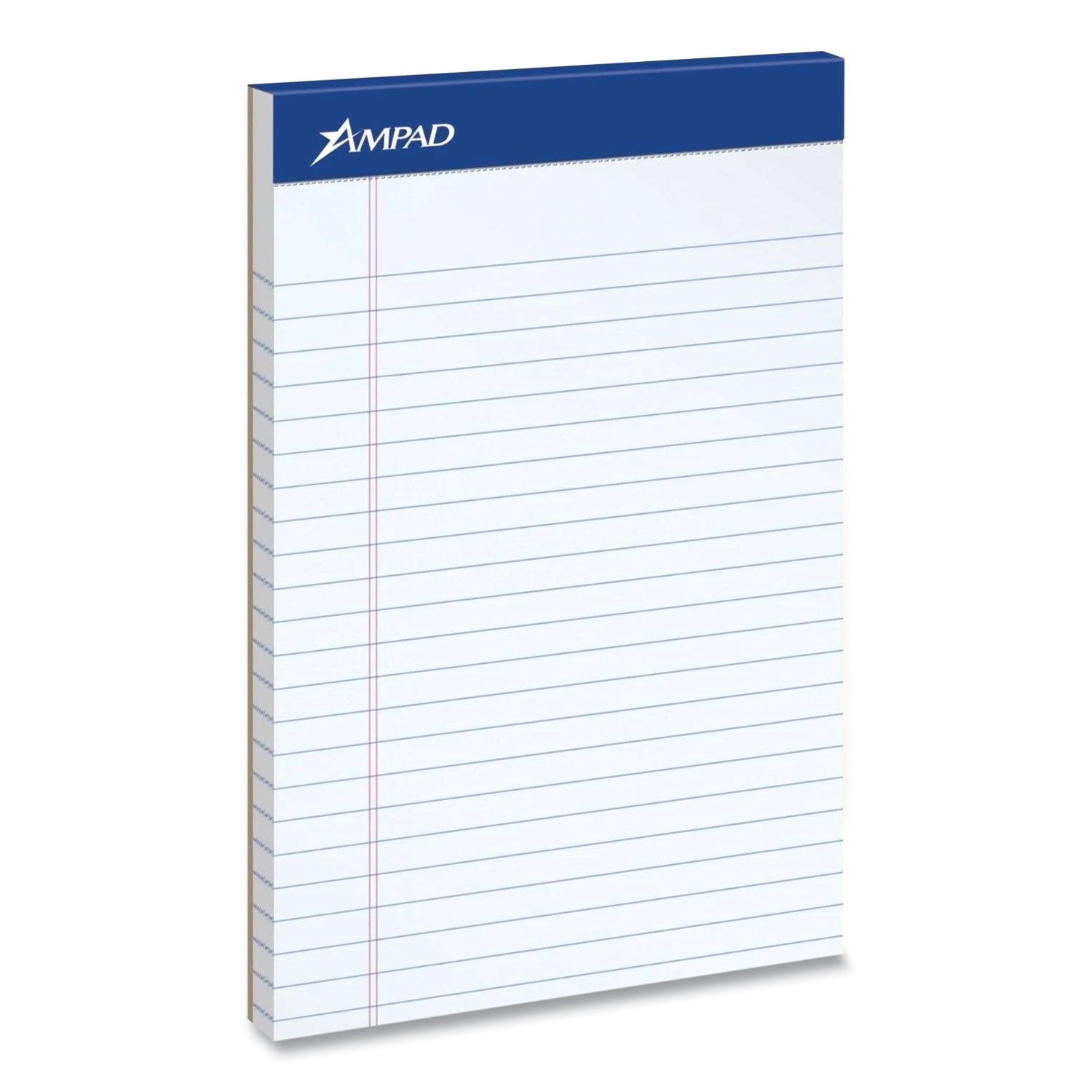 Ampad Perforated Writing Pads, Wide/Legal Rule, 50 White 8.5 x 11.75 Sheets, Dozen (20320)