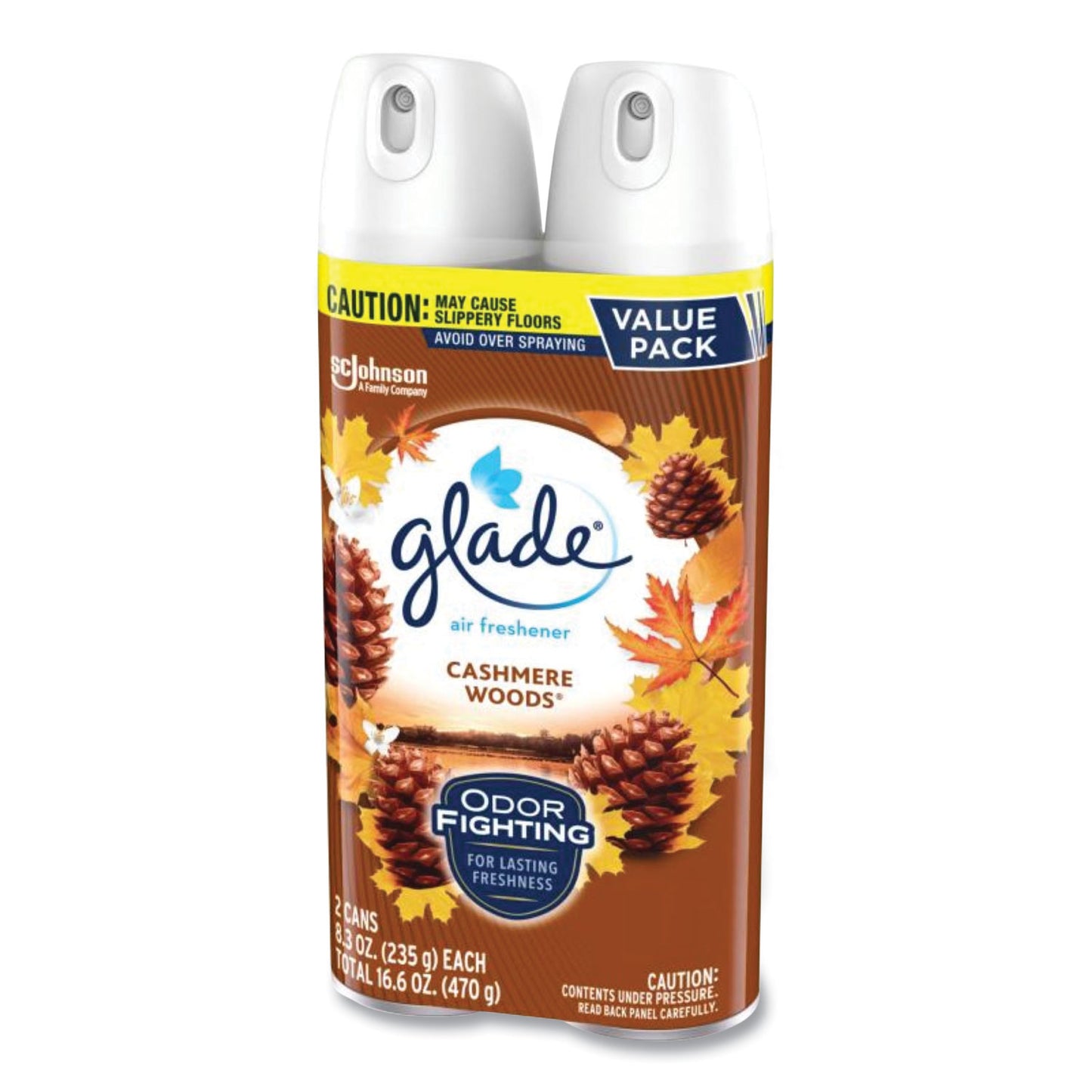 Glade Air Freshener, Cashmere Woods, 8.3 oz Aerosol Spray,  3/Carton (346577)