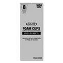 Dart Foam Drink Cups, 8 oz, White, 25/Bag, 40 Bags/Carton (W8J8S)