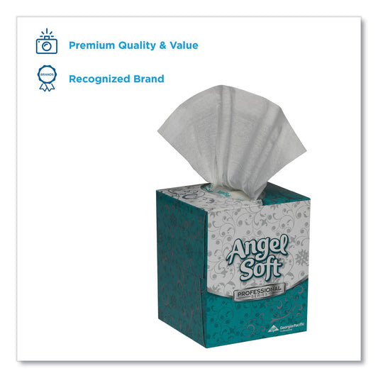 Georgia Pacific Professional Premium Facial Tissue, 2-Ply, White, Cube Box, 96 Sheets/Box (46580BX)