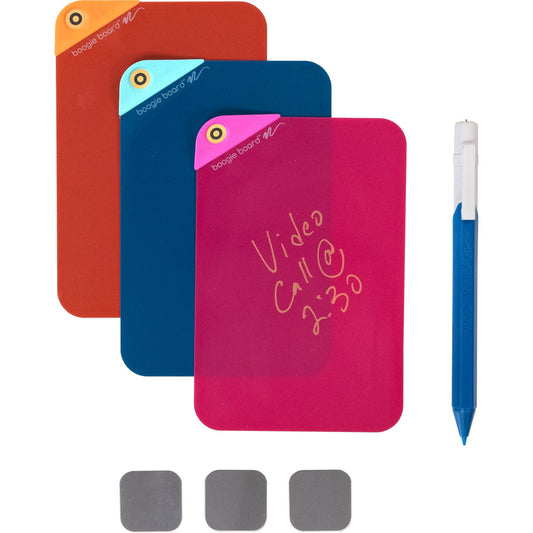 Boogie Board VersaNotes Starter Pack Reusable Notes, 4 x 6, Three Assorted Color Notes Plus Pen (VN20M60001)