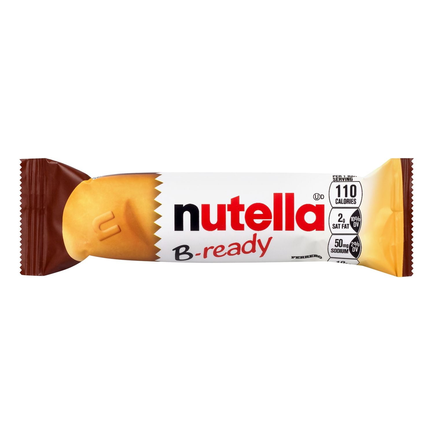 Nutella B-Ready, Hazelnut, 0.7 oz Bag, 36/Carton (22002147)