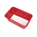 Storex Cubby Bin with Lid, 12.28 x 7.95 x 5.23, Red, 5/Pack (62407U05C)