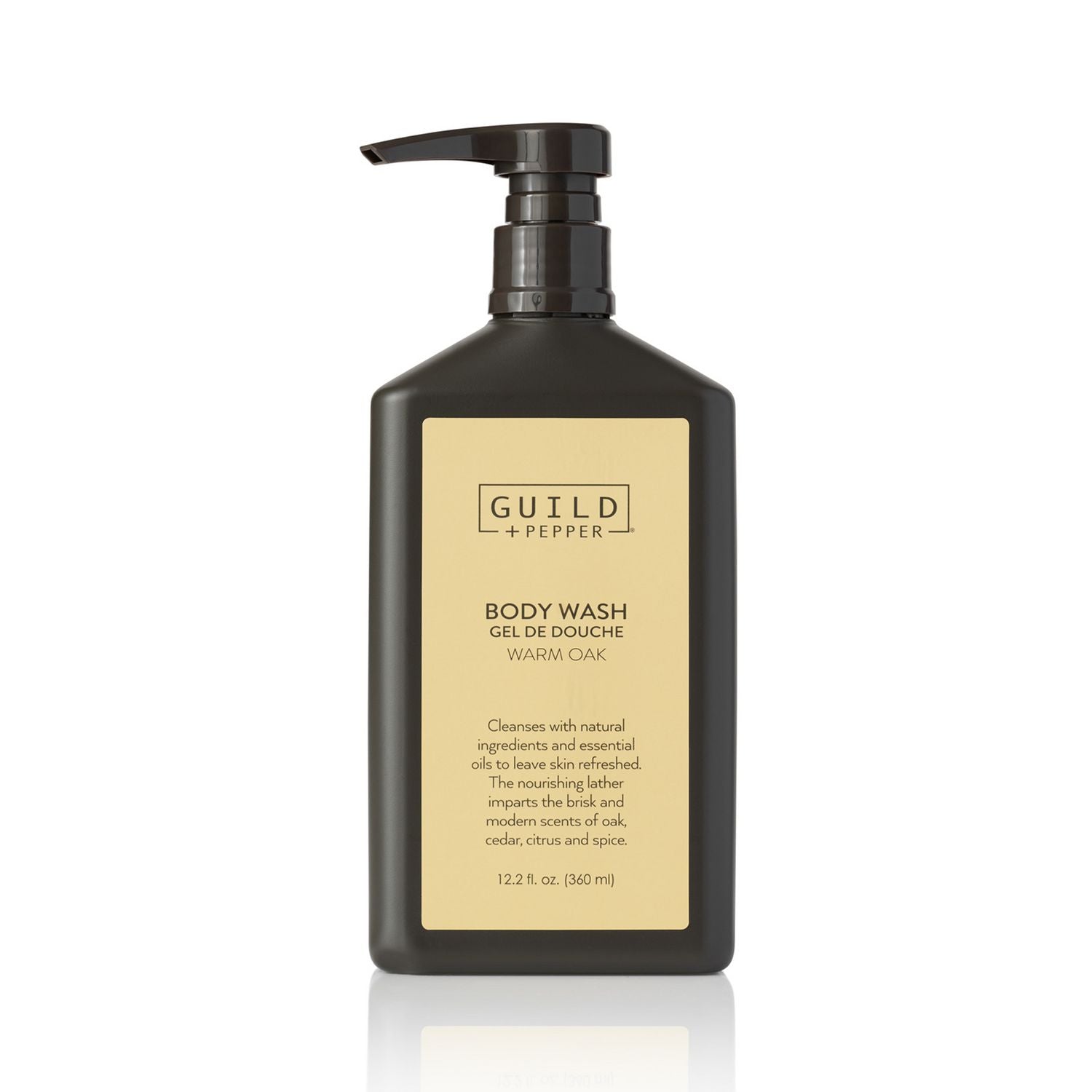 Guild+Pepper Shower Gel, Warm Oak Scent, 12.2 oz, 12/Carton (100304)