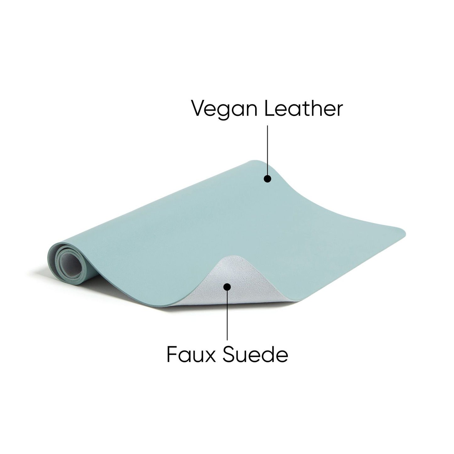 Smead Vegan Leather Desk Pads, 31.5" x 15.7", Light Blue (64835)