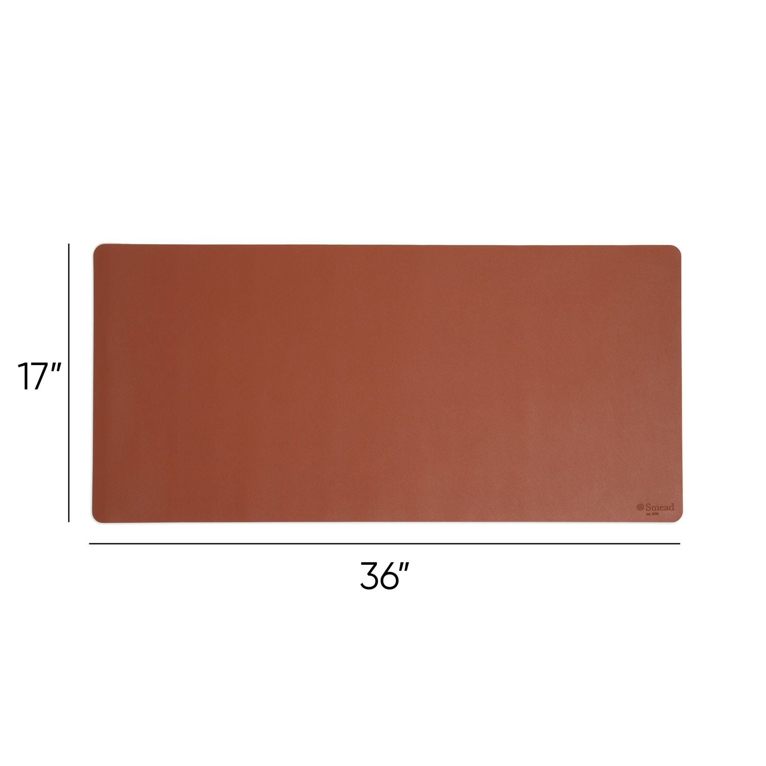 Smead Vegan Leather Desk Pads, 36" x 17", Brown (64827)