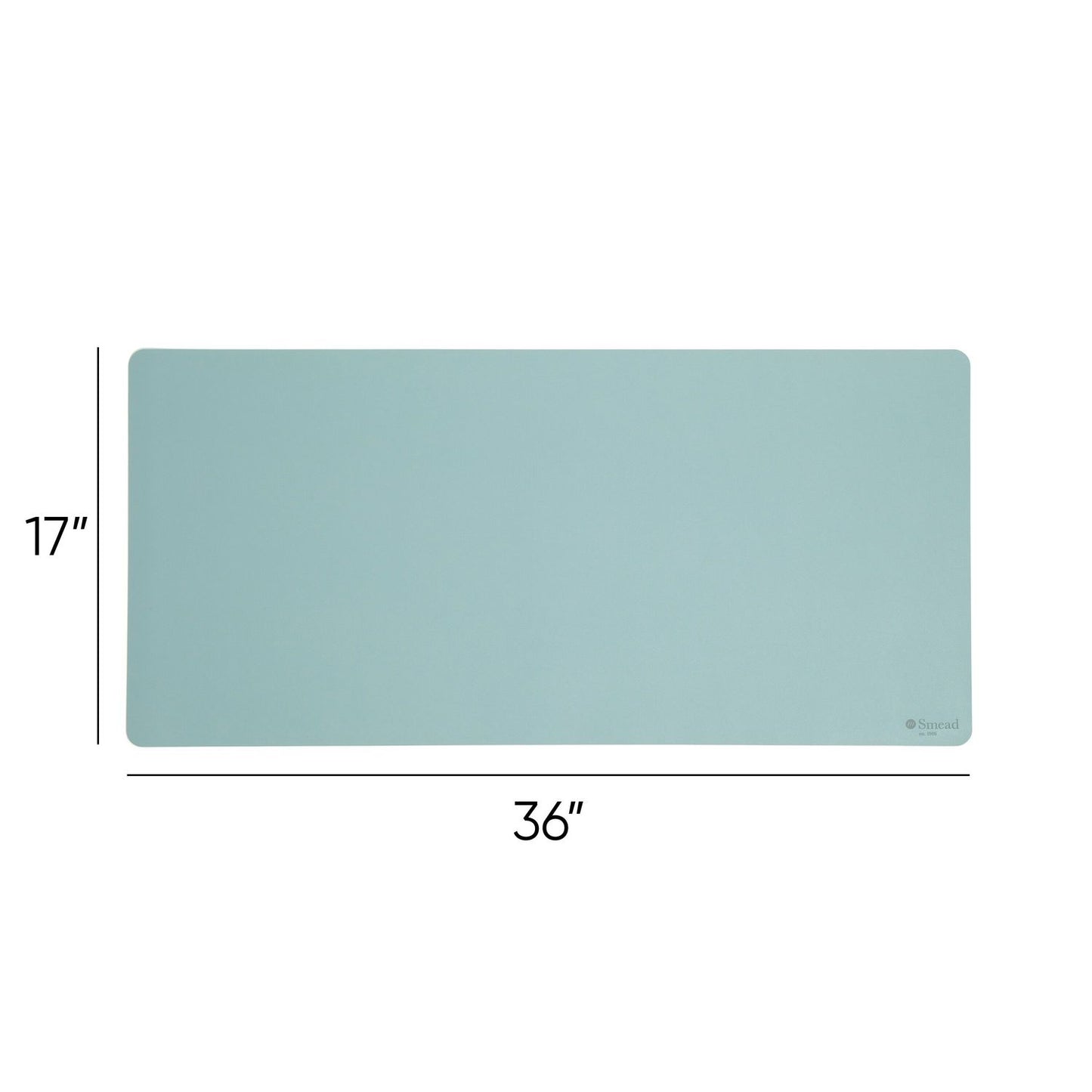 Smead Vegan Leather Desk Pads, 36" x 17", Light Blue (64830)