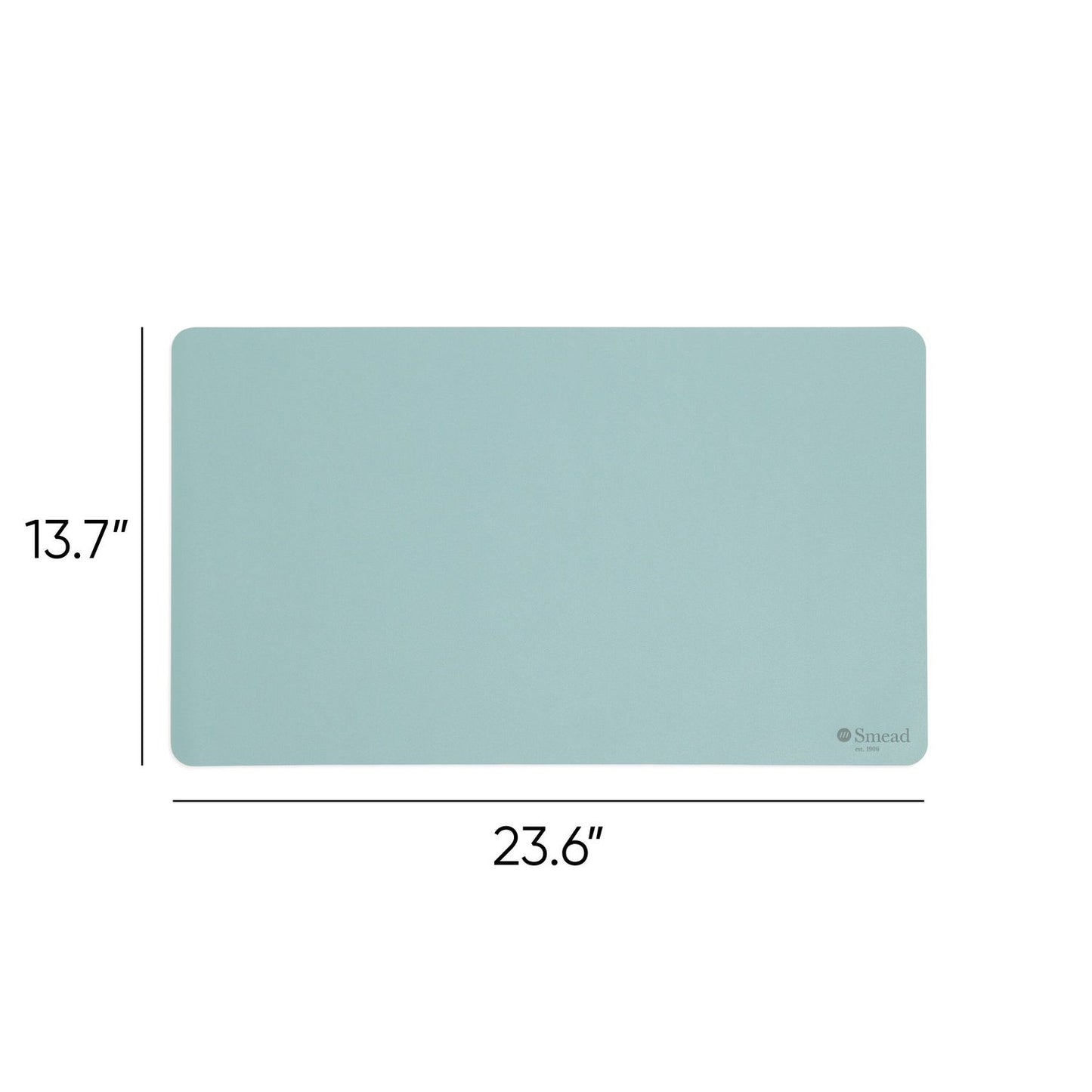 Smead Vegan Leather Desk Pads, 23.6" x 13.7", Light Blue (64840)