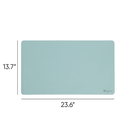 Smead Vegan Leather Desk Pads, 23.6" x 13.7", Light Blue (64840)