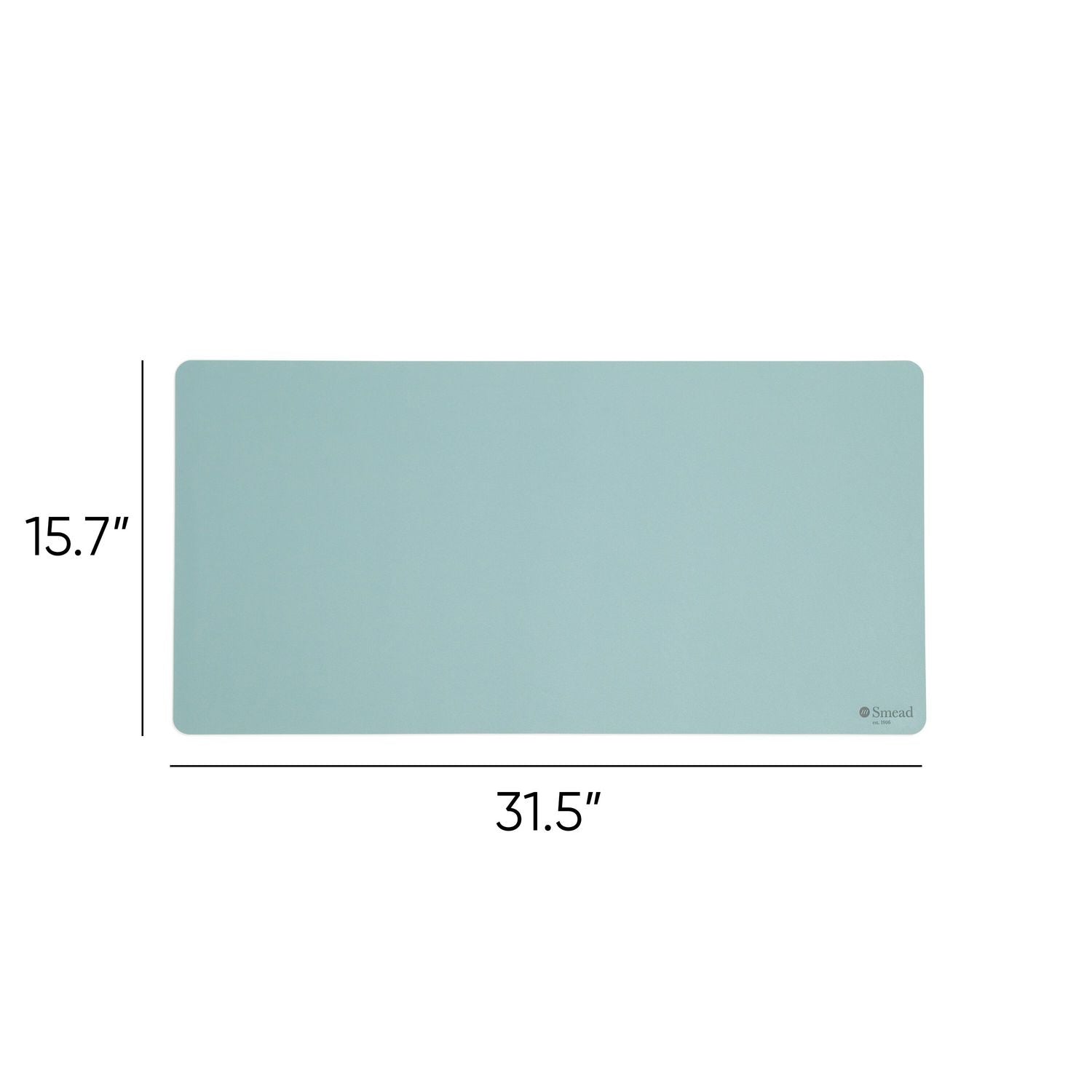 Smead Vegan Leather Desk Pads, 31.5" x 15.7", Light Blue (64835)