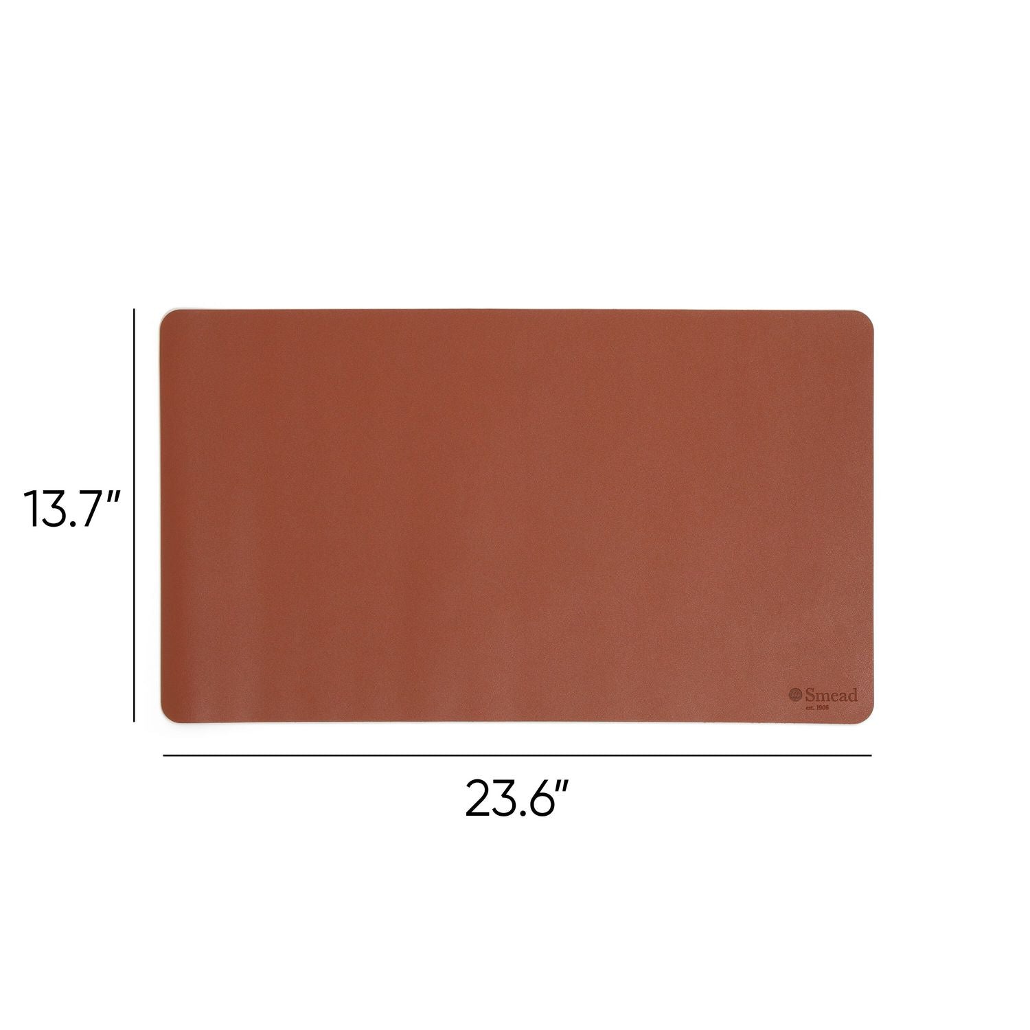 Smead Vegan Leather Desk Pads, 23.6" x 13.7", Brown (64837)