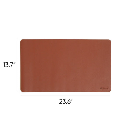 Smead Vegan Leather Desk Pads, 23.6" x 13.7", Brown (64837)