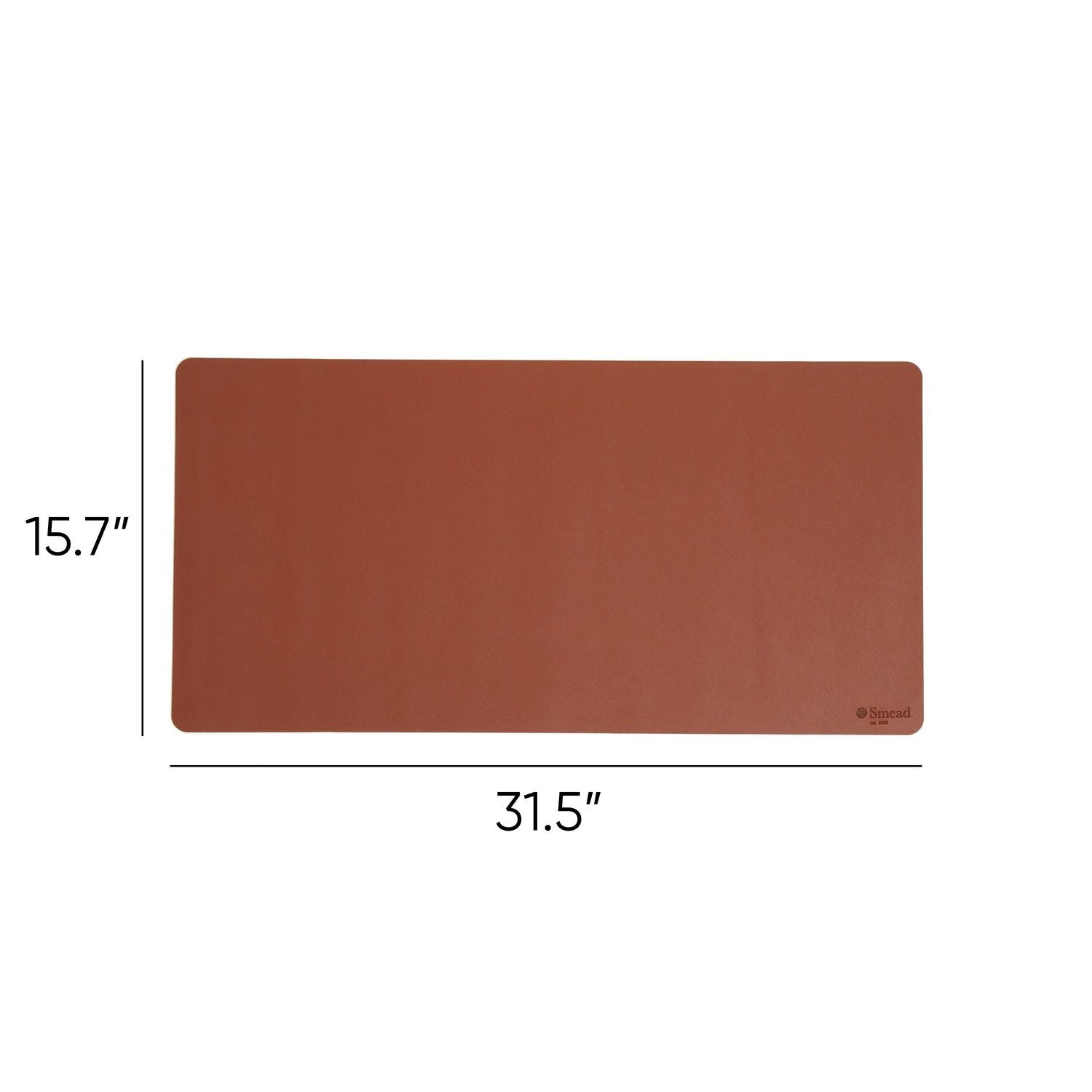 Smead Vegan Leather Desk Pads, 31.5" x 15.7", Brown (64832)