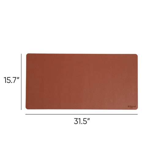 Smead Vegan Leather Desk Pads, 31.5" x 15.7", Brown (64832)