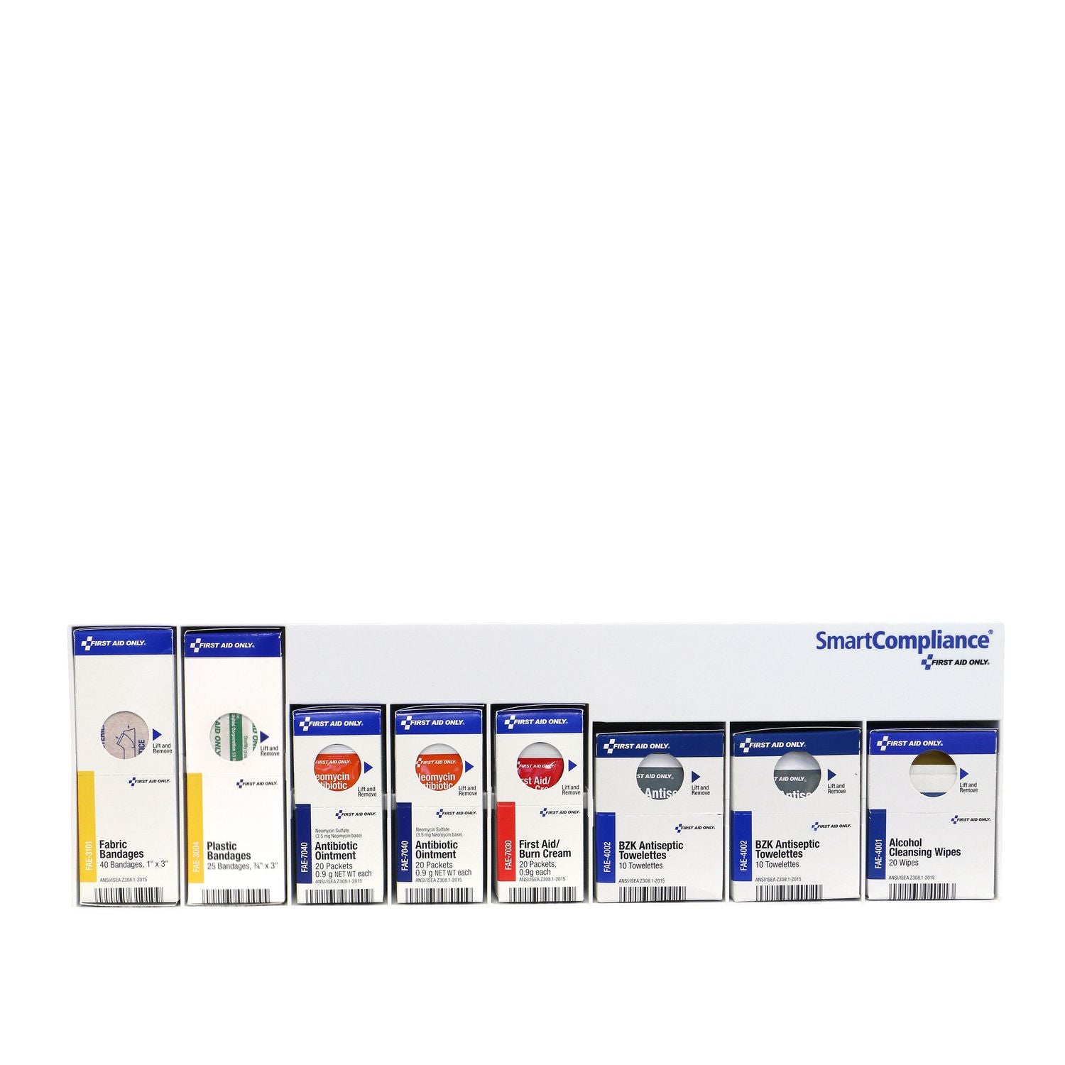 First Aid Only RetroFit Clean Treat and Protect, 135 Pieces, Plastic Case (91232)