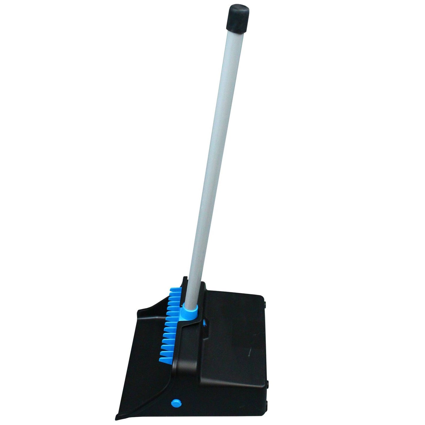 Impact LobbyMaster Plastic Dust Pan, 11.72" Wide, 31" PVC Handle, Blue/Black (T001301)