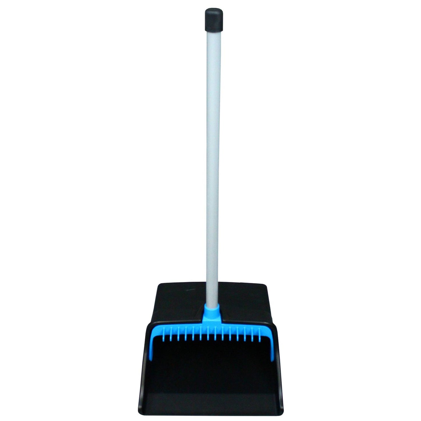 Impact LobbyMaster Plastic Dust Pan, 11.72" Wide, 31" PVC Handle, Blue/Black (T001301)
