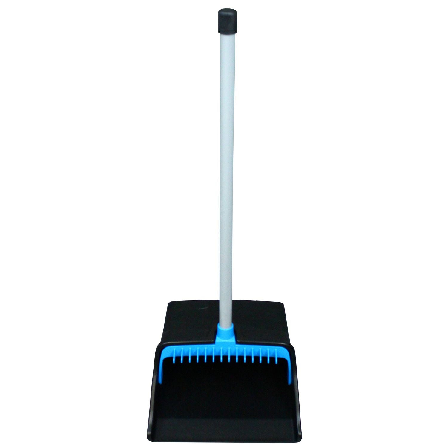 Impact LobbyMaster Plastic Dust Pan, 11.72" Wide, 31" PVC Handle, Blue/Black (T001301)