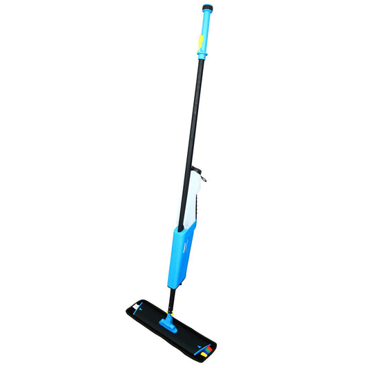 Impact Mopster 2.0 Microfiber Bucketless Mop, 16.25 x 3.25 Blue Microfiber Head, 57" Black Aluminum Handle (T002200)