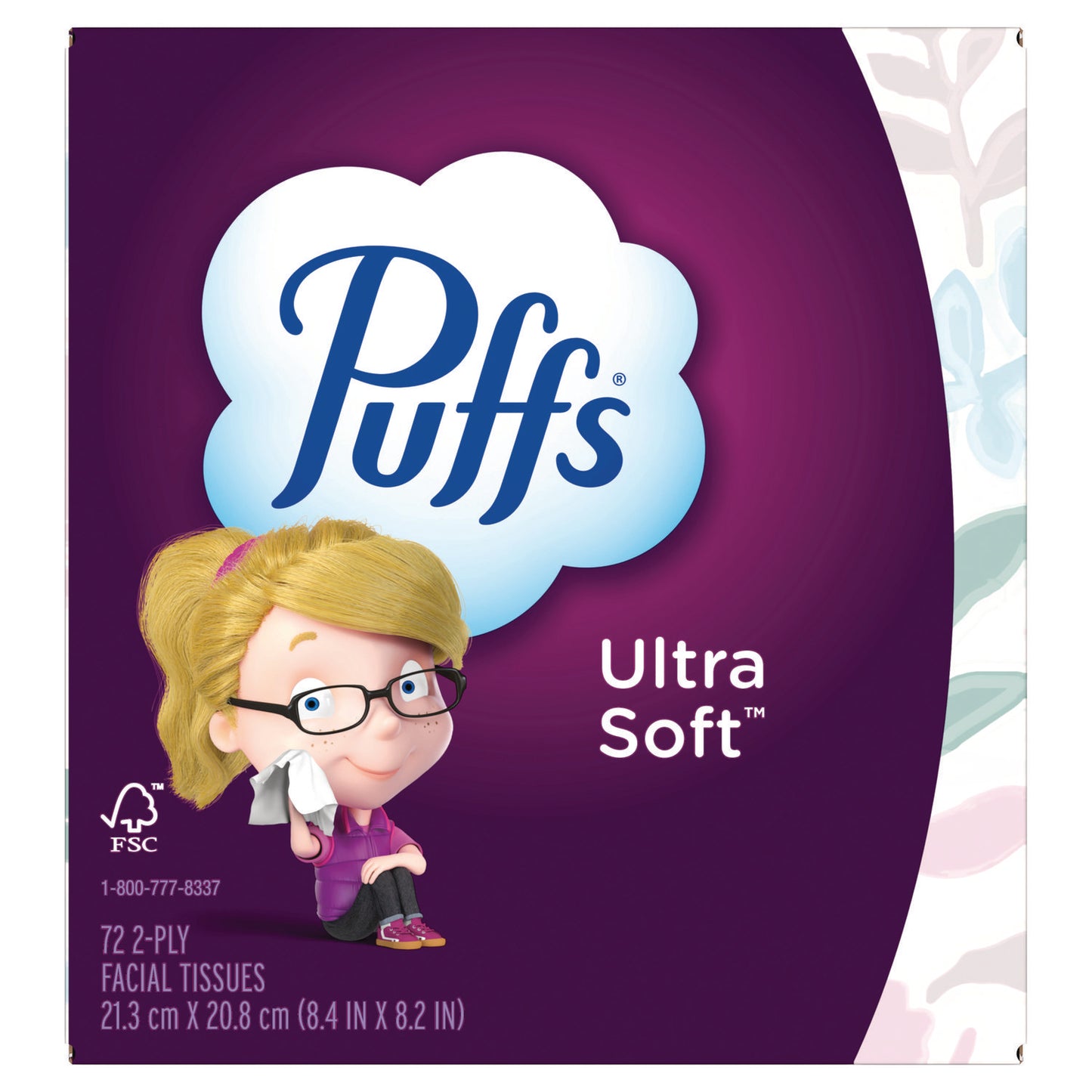 Puffs Ultra Soft Facial Tissue, 2-Ply, White, 72 Sheets/Box (97788BX)