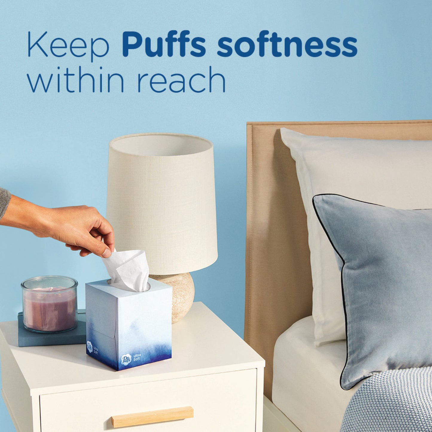 Puffs Ultra Soft Facial Tissue, 2-Ply, White, 72 Sheets/Box (97788BX)