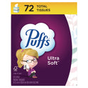 Puffs Ultra Soft Facial Tissue, 2-Ply, White, 72 Sheets/Box, 24 Boxes/Carton (97788)