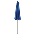 Global Industrial Outdoor Umbrella with Tilt Mechanism, 102" Span, 94" Long, Blue Canopy, Black Handle (436970)