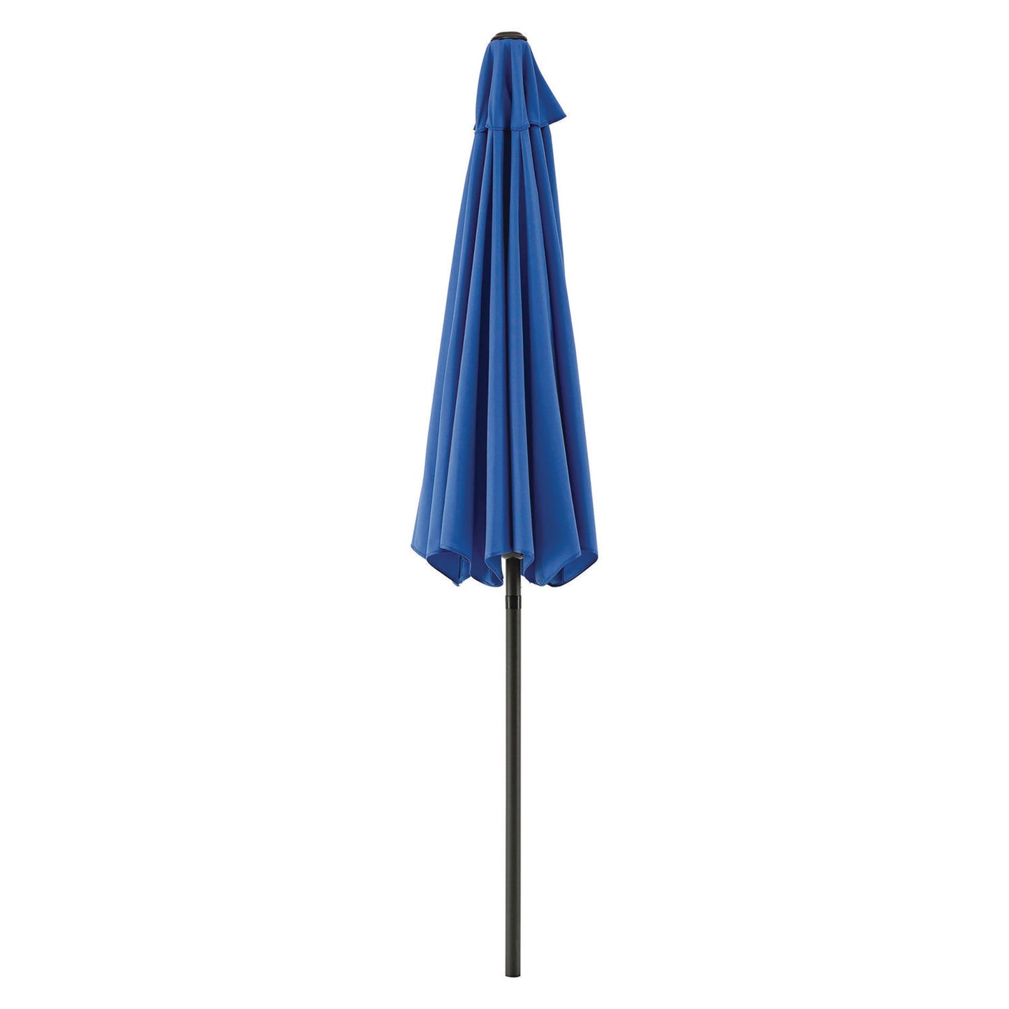 Global Industrial Outdoor Umbrella with Tilt Mechanism, 102" Span, 94" Long, Blue Canopy, Black Handle (436970)