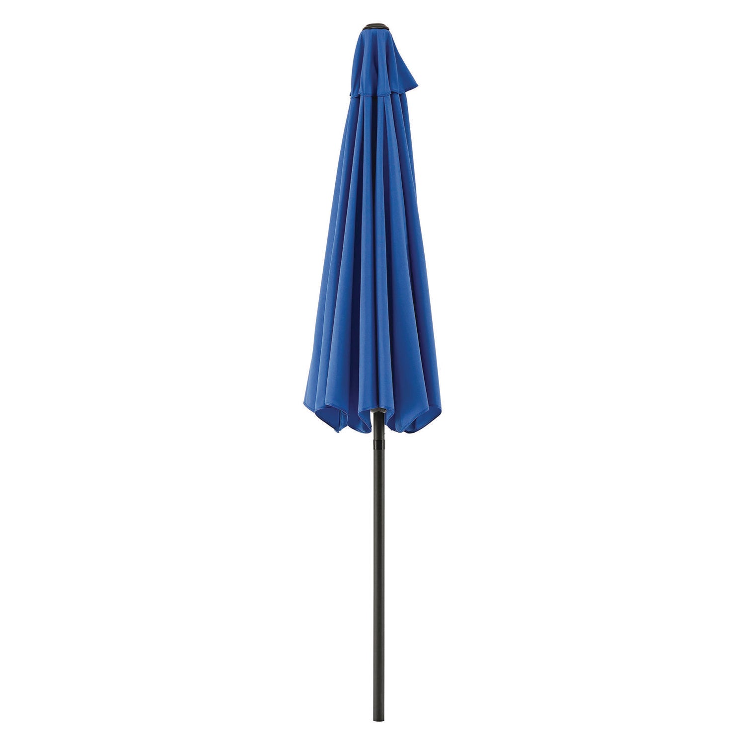 Global Industrial Outdoor Umbrella with Tilt Mechanism, 102" Span, 94" Long, Blue Canopy, Black Handle (436970)