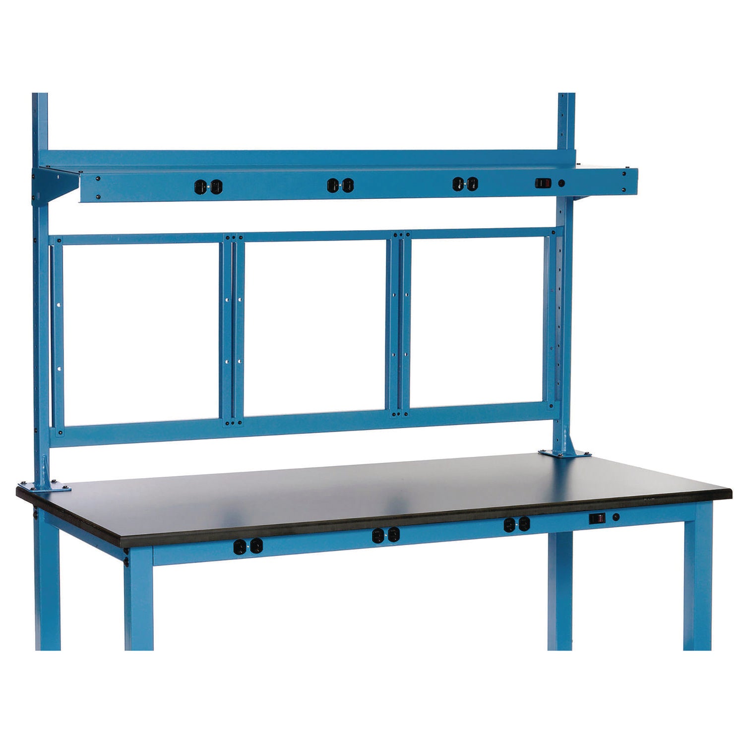 Panel Mounting Rail, For Use with Global Industrial 48" Wide Workbenches, 150 lb Weight Capacity (249291ABL)