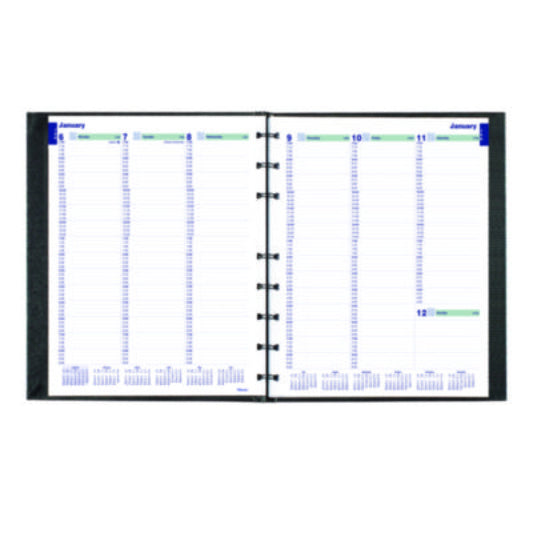 Blueline Plan and Link Weekly Appointment Planner, 9.25" x 7.25", Black Cover, 12-Month (Jan to Dec): 2025 (C5275C81)