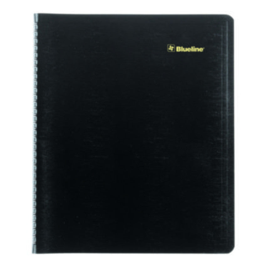 Blueline Plan and Link Monthly Planner, 11" x 9.06", Black Cover, 16-Months: Sept 2024 to Dec 2025 (C151281T)