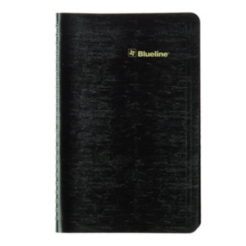 Blueline Plan and Link Weekly Planner, 8" x 5", Black Cover, 12-Month (Jan to Dec): 2025 (C507581T)