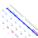 Brownline Three-Month Wall Calendar, 12.25" x 27", White/Blue Sheets, 14-Months: Dec 2024 to Jan 2026 (C171128)