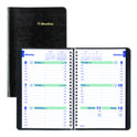 Blueline Plan and Link Weekly Planner, 8" x 5", Black Cover, 12-Month (Jan to Dec): 2025 (C507581T)