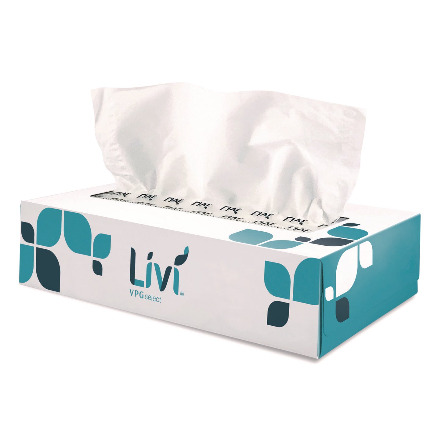 Livi VPG Select Flat Box Facial Tissue, 2-Ply, White, 100 Sheets/Box, 30 Boxes/Carton (11513)