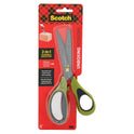 Scotch Non-Stick Unboxing Scissors, 8" Long, 2.7" Cut Length, Straight Green/Black Handle (1488NS)