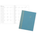 Cambridge Workstyle Monthly Stitched Planner, Geometric Artwork, 11 x 8.5, Seaside Blue/Gold Cover, 12-Month (Jan to Dec): 2025 (160609112)