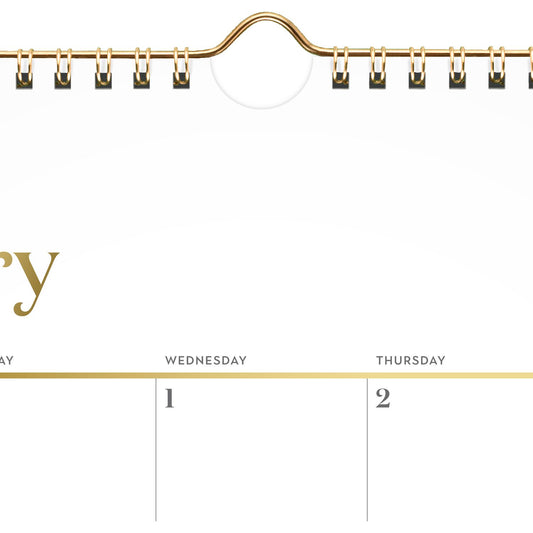 Cambridge WorkStyle Monthly Wall Calendar, 15 x 12, White/Gold Sheets, 12-Month (Jan to Dec): 2025 (1606707)