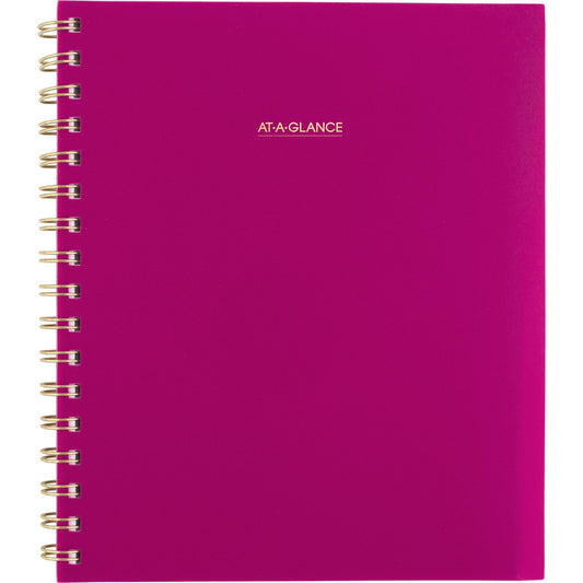 AT-A-GLANCE Harmony Weekly/Monthly Poly Planner, 8.88 x 7.69, Purple/Gold Cover, 13-Month (Jan to Jan): 2025 to 2026 (109980556)