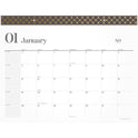 Cambridge WorkStyle Monthly Desk Pad Calendar, 21.75 x 17, White Sheets, Brown/Gold Headband, Clear Corners, 12-Month (Jan-Dec): 2025 (160670404)