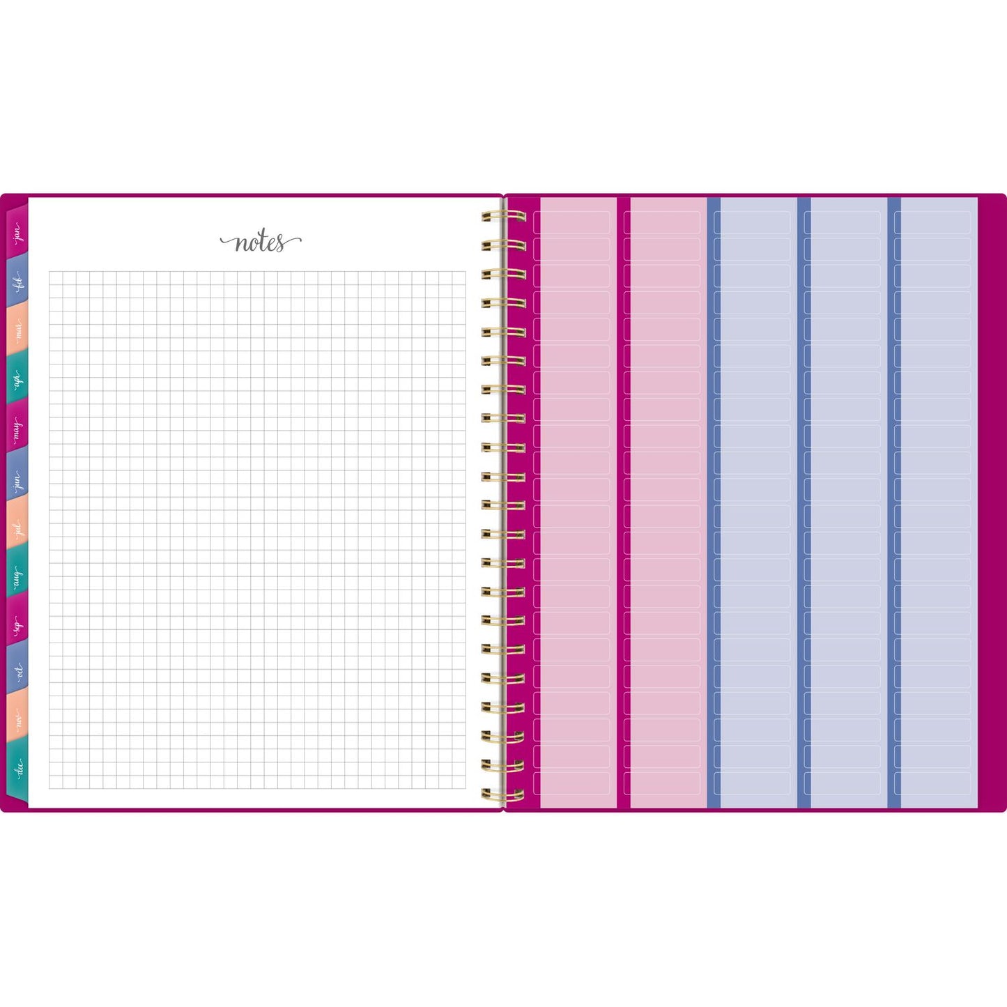 AT-A-GLANCE Harmony Weekly/Monthly Poly Planner, Weekly: Vertical Format, 11 x 9.38, Purple/Gold Cover, 13-Month (Jan to Jan): 2025-2026 (109990556)