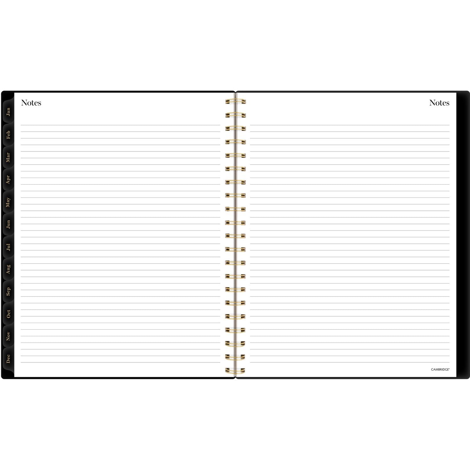 Cambridge Radiate Weekly/Monthly Planner, Stylized Solar-Eclipse Artwork, 11 x 9.25, Black/Gold Cover, 12-Month (Jan to Dec): 2025 (1725905)