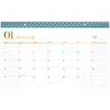 Cambridge WorkStyle Compact Monthly Desk Pad Calendar, 17.75 x 11, White Sheets, Blue/Gold Headband, 12-Month (Jan to Dec): 2025 (160670512)