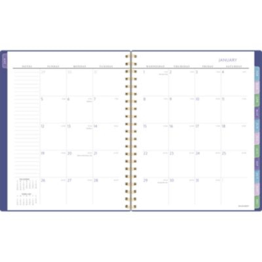 AT-A-GLANCE Badge Geo Weekly/Monthly Planner, 11 x 9.25, Purple/Gold Cover, 13-Month (Jan to Jan): 2025 to 2026 (1722G905)