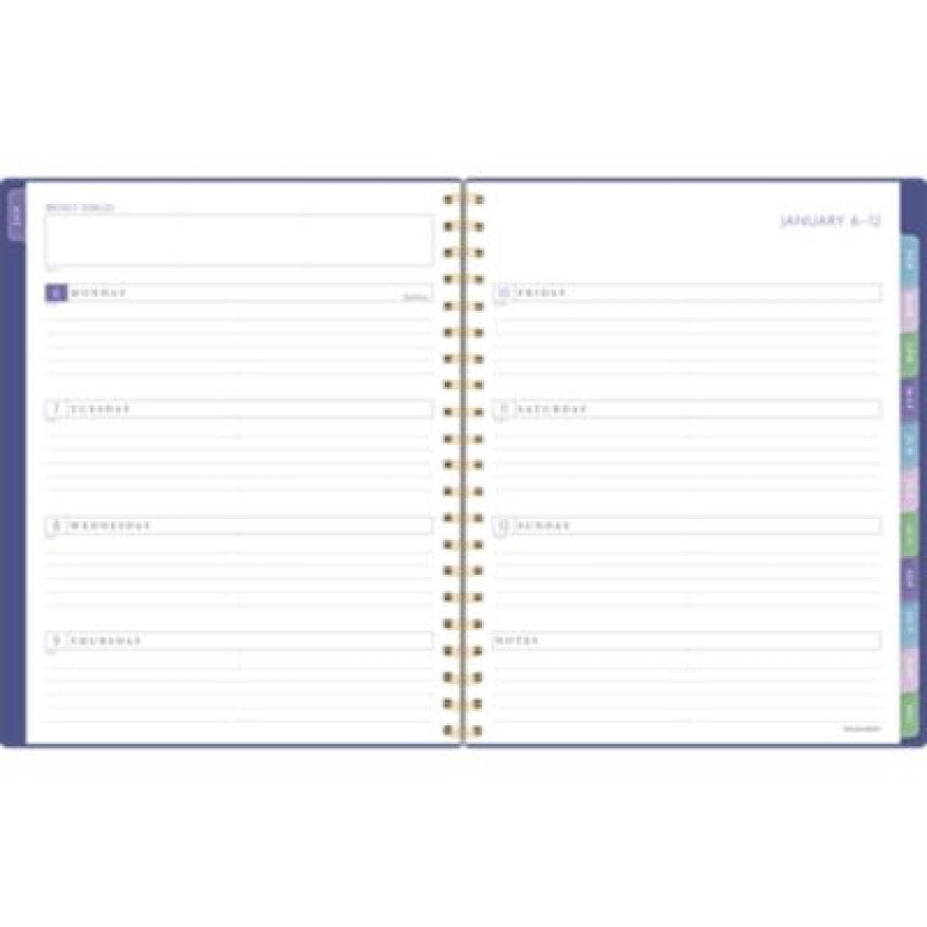 AT-A-GLANCE Badge Geo Weekly/Monthly Planner, 11 x 9.25, Purple/Gold Cover, 13-Month (Jan to Jan): 2025 to 2026 (1722G905)